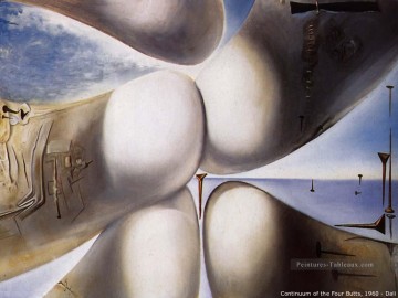  four Deco Art - Goddess Leaning on Her Elbow Continuum of the Four Buttocks or Five Rhinoceros Horns Making a Virgin or Birth of a Deity Salvador Dali